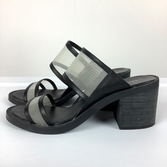 Kelsi Dagger London Lee Block Heel Sheer Mesh Strap Slip-On Sandal - Picture 3 of 10